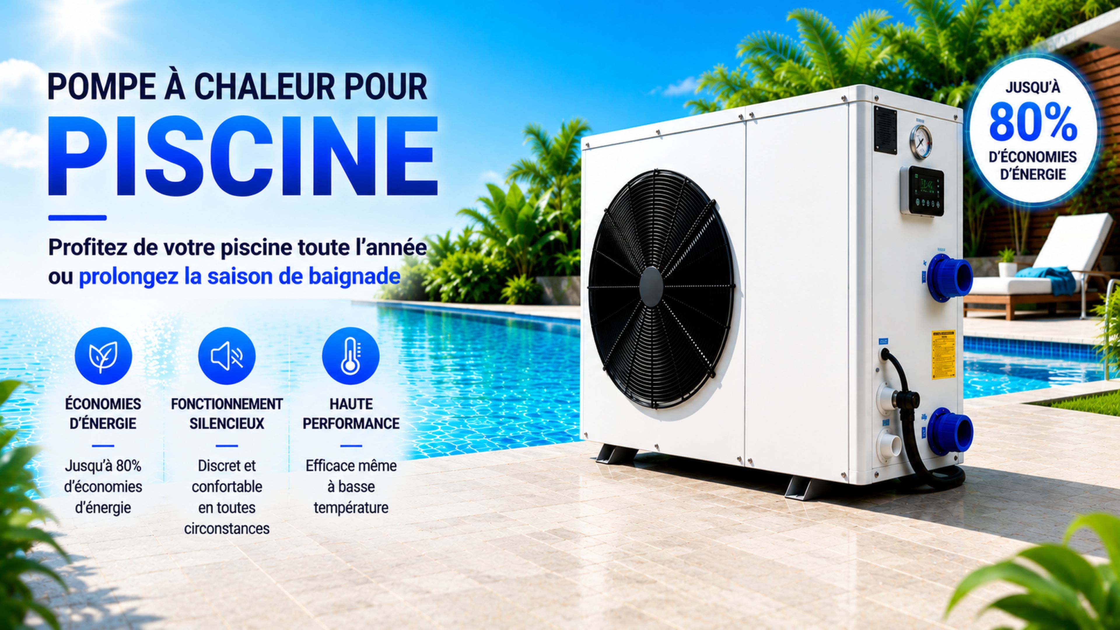S&eacute;lection de pompes &agrave; chaleur pour piscines 